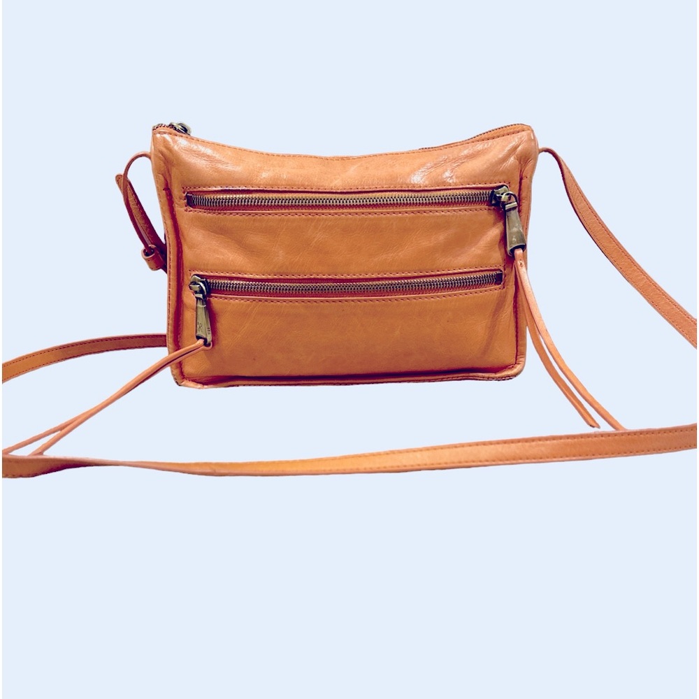 Orange Hobo International Leather Crossbody Bag Small Purse Mission Clay - Picture 2 of 14